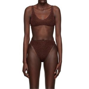 Oséree Brown Lumiere 90s Bikini Size S NWT